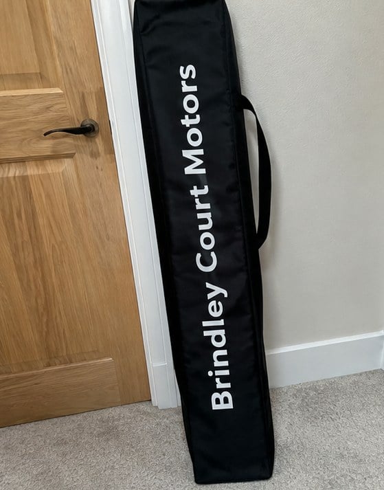 Custom feather flags — customer photo