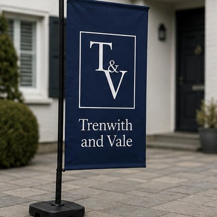 Customized feather flags for estate agents and open homes