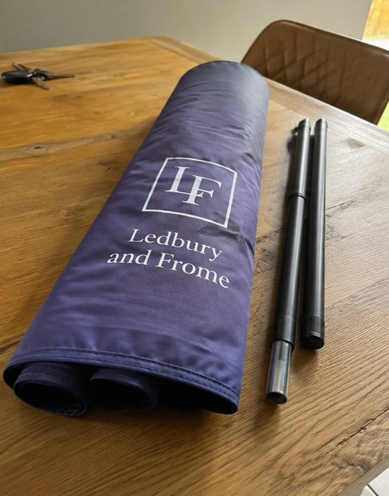 Personalized feather flags — customer photo